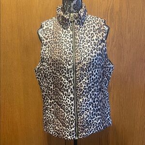 Michael Kors Leopard Print Puffer Vest